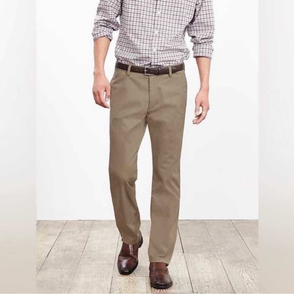 Banana Republic Gavinochino Men's Tan Pants Chino Khaki Denim Like Spring